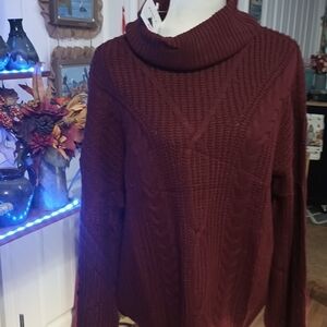 A New Zesica Turtleneck Chunky Knit Sweater Pullover With Tag Size M/L